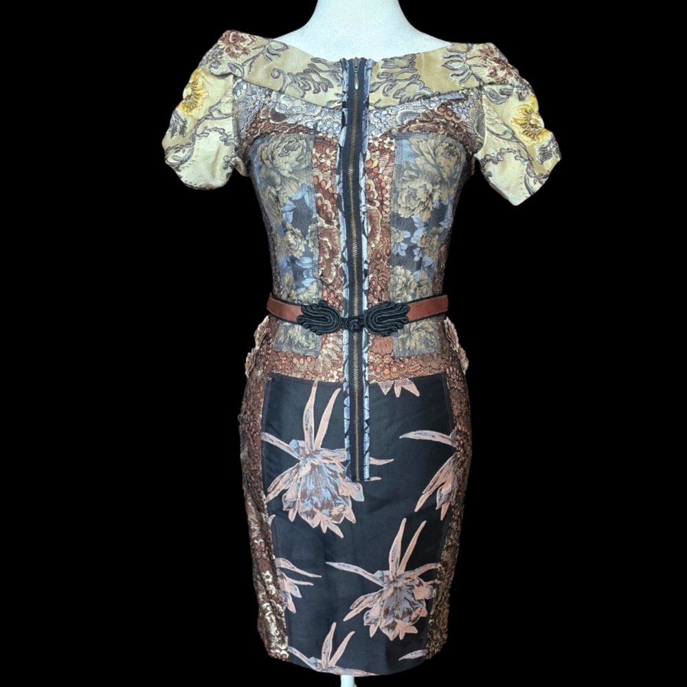 Byron Lars Beguile Floral Brocade Sheart dress
